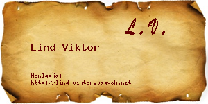 Lind Viktor névjegykártya